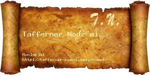 Tafferner Noémi névjegykártya